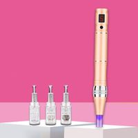 Wholesale Tattoo Needles Dermapen Electric Wireless Colors Led Display Home Roller Water Light Therapy Scars Wrinkles Removal Micro Needle Instrumen