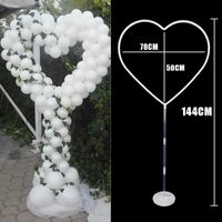Wholesale 144cm Heart Shape Balloon Stand Balloons Hoop Holder Column Weddng Backdrop Ballons Farme Birthday Party Baby Shower Decoration