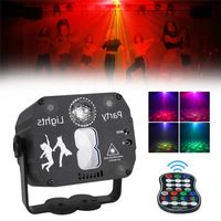 Wholesale 8 EyesLaser Lighting Disco USB Stage LED Rechargeable Voice Activated Light Projector DJ Strobe Birthday Wedding Bardance Lights