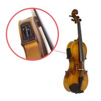 Wholesale 4 Full Size Acoustic EQ Electric Violin with Case Bow Strings Shoulder Rest Solid Wood Violin For Beginner Students