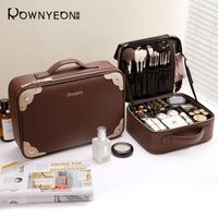 Wholesale Langyan New Make up Bag for Women Travel Pro Makeup Organizer Case Train Case Cosmetic with Makeup Brushes Organizer