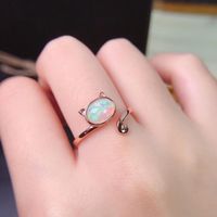 Wholesale Cluster Rings Shop Products Recommended By The Owner Natural Opal Woman Change Fire Color Mysterious Silver Adjustable Size