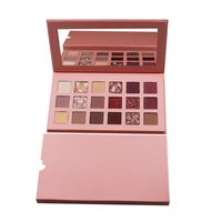 Wholesale Beauty Cosmetics Waterproof Colors Eyeshadow Custom No Logo Private Label Pink Carboard Makeup Palettes Glitter Matte and Shimmer Eye Shadow Palette