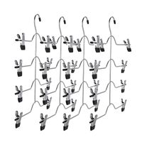 Wholesale Hooks Rails Pants Hangers Tier Non Slip Skirts Hangers With Clips Pack Of Space Saving Sturdy Luxurious Chrome Metal Multi Trousers