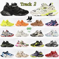 Wholesale 2022 Track Sneakers Designers Casual Shoes Men Women Tracks Breathable Sneaker mesh cloth embossed leather lace up Jogging balenciaca Hiking Chaussures size
