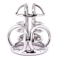 Wholesale Sex Toy Men Male Cock Cage Stainless Steel Chastity Devices Penisring Scrotum Restraints Gear with Stealth Lock Metal Ball