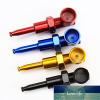 Wholesale 1pc Mini Metal Smoking Pipe Filter Portable Herb Tobacco Pipe Smoker Gift Cigarette Holder Smoking Accessories Factory price expert design Quality Latest Style