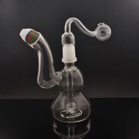 Wholesale 1pcs Glass Water Pipes gourd shape Smoke Pipe Bong Oil Rigs Hookah Dab Rig Dry Herb Vap bongs ash catcher with oil bowl cheapest