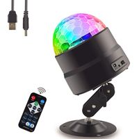 Wholesale Effects Sound Activated Mini LED Stage Light W USB Powered Multicolor Rotating Crystal Magic Ball Home Party DJ Disco KV Flash Lamp