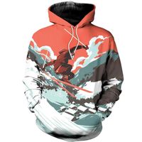 Wholesale Men s Hoodies Sweatshirts Beautiful Skiing D Print Hoodie Man Women Zipper Pullover Sweatshirt Casual Unisex Jacket Style B