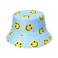 Wholesale 2021 Cross Border New Arrival Casual Boy and Girl Sunshade Sun Proof Basin Hat Double Sided Wear Makes Your Face Look Smaller Smiling Face B