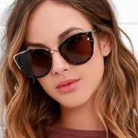 Wholesale sunglasses Brand Design Trendy Vintage Women UV400 Leopard Brown Cat Eye Retro Shades Hipster Glass Oculos De Sol