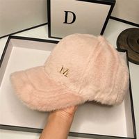 Wholesale HT119 Fashion Lady Mohair Winter Hat Women Beanie Warm Beret s Baseball Cap Wool Visor Bonnet Soft