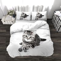 Wholesale Bedding Sets Set Cartoon Animals Duvet Cover Horse Cat Dog Bed Linen Comfortable Bedclothes Soft no Sheet