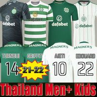 Wholesale 21 Celtic Soccer Jersey Home KYOGO EDOUARD ELYOUNOUSSI GRIFFITHS Away Green Shirt Men Third White Goalkeeper Football Uniforms Man Kids