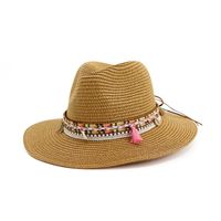 Wholesale Wide Brim Hats Men And Women Handmade Weave Natural Straw Seaside Camping Sun Hat Simple Fashion Jazz Chapeau