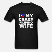 Wholesale Men Tshirt i Love My Crazy Filipino Wife Philippines Native Printed shirt Tees Top High Quality Brand t Shirt Casual