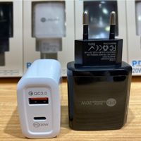 Wholesale 2port W USB C Wall Charger with led QC3 Mobile Phone Fast Charging Type C PD Travel Adapter for all phone factory Quality