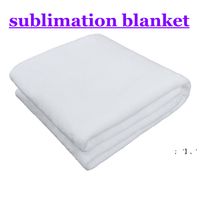 Wholesale Sublimation Baby Blanket White Blank Blanket Newborn Bath Towels Soft Infant DIY Flannel Black Velvet Blanket For Siesta seaway HWA10939