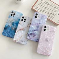 Wholesale Marble Crystal Shell Soft IMD TPU Cases For Iphone Pro Max XS X Plus Phone13 Colorful Bling Sequin Confetti Flake Fashion Phone Skin Back Cover