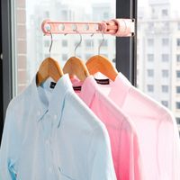 Wholesale Hangers Racks No Drilling Balcony Window Snap in Clothing Display Clothes Drying Rack Space Saver Portable Travel El Magic