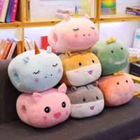 Wholesale Net red creative plush toy year of the pig mascot down cotton pillow can be printed large hand warm hand treasure