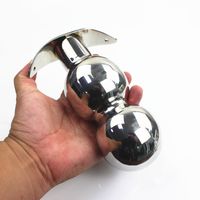 Wholesale 6 Sizes Male Stainless Steel Solid Anal Ball Anus Expander Butt Stopper Metal Stimulator Dilator Plug Sex Toys HH8
