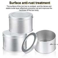 Wholesale Aluminum Tins Jars Metal Round Tin Containers Storage Gift Boxes with Clear Top Window Home Baking Mold Cake Pan RRD1124