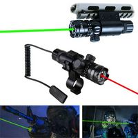 Wholesale Outdoor Tactical Sight Green Laser Rifle Dot Scope CQB Training Remote Swith Picatinny Rail Barrel Mounts Aluminum alloy FREE