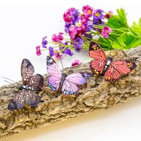Wholesale Decorative Objects Figurines Products Only Artificial Feather Butterfly Fairy Desk Accessories Home Christmas Office Decoration Cute Cra