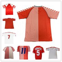 Wholesale 1986 Denmark Retro World Cup Soccer Jerseys Game National Team Michael Laudrup Elkjaer Berggreen Olsen Vintage Classic Football Shirt