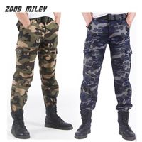 Wholesale Winter Double Layer Men s Baggy Cargo Pants Fleece Lined Thick Warm Multi pocket Military Camouflage Tactical Trousers