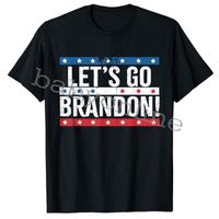 Wholesale Lets Go Brandon Us Flag Colors Vintage T Shirt Men Clothing Graphic Tees