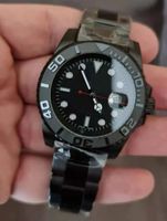 Wholesale Men Mechanical Automatic Movement Black Watch Stainless Bezel Self wind Watches Fashion Designer Professional Wristwatch Reloj