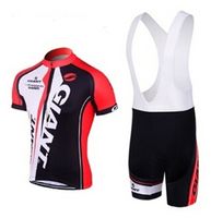 Wholesale Breathable Black Giant Bike Team Cycling Jersey Short Sleeve Suit Cycling Clothing MTB Riding Clothes Ropa Ciclismo BIB Shorts
