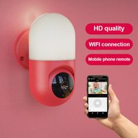 Wholesale Cameras p HD WiFi Pan Tilt Rotary Home Motion Detection Intelligent Alarm Camera Courtyard Lighting Wall Lamp Monitoring