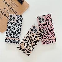 Wholesale Square Electroplated Leaf Patterns Phone Cases For iPhone Pro Max Leopard Design IMD Soft TPU Mobile Shell Case