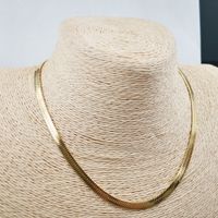 Wholesale Fashion Golden Black Flat Snake Chain Herringbone Choker Necklace for Women Gifts Stainless Steel mm cm