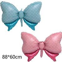 Wholesale 1pc large blue pink Bow Foil Balloons kids Birthday Home Party Decoration girl gift Inflated globos Baby Shower helium Balloon H1112