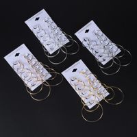 Wholesale Hoop Huggie Pairs Set Earrings Different Sizes Hanging Big Circle Ear Wire For Women Fashion Party Jewelry Trendy Round Earring Set