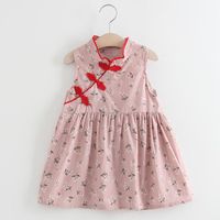 Wholesale Girl s Dresses Fashion Baby Clothes Girls Dress Toddler Kids Floral Chinese Style Vintage Cheongsam Qipao