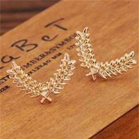 Wholesale Art style fashion boutique gold wheat spike metal jewelry modeling small Brooch Pin f013