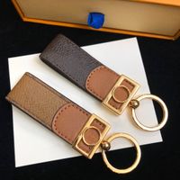 Wholesale Brand Designer Luxury Keychain Mens Leather car key ring Keychains Buckle womens fashion bags hanging buckle High Quality