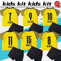 Wholesale Kids kit Soccer Jersey HAALAND REUS Boy Soccer Shirt BELLINGHAM HAZARD Child Home Football Uniform On Sale