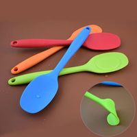 Wholesale 5Color mm Universal Flexible Heat Resistant Silicone Spoon Scraper Spatula Ice Cream Cake for Shovel Kitchen Tool Utensil