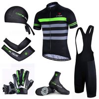 Wholesale X Tiger Flour Green Quick Dry Pro Summer Cycling Jersey Set MTB Bicycle Cycling Clothing Breathable Racing Bike Bib Clothes Suit