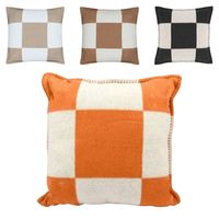 Wholesale Letter Pillow Case Cashmere Pillowcase Woven Jacquard cm cm Custom Cushion Cover Sofa Pillowcases Wool Covers Heat Home Textiles