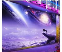 Wholesale Wallpapers Custom d Mural Wall Paper HD Milky Way Star Sky KTV Living Room Background Po Wallpaper Decoration Painting