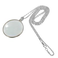 Wholesale 5x Round Reading Magnifying Glass Single Lens Pendant Long Chain Gold and Silver Plating Gift Big Discount