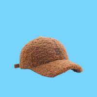 Wholesale Hat Female Winter Baseball Cap Korean Version Of Wild Embroidery Letter B Lamb Wool Warm Cap Male Was Thin Hat